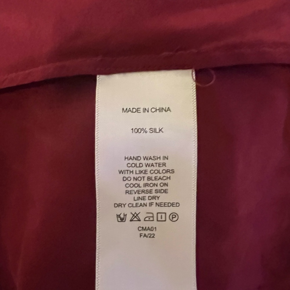 Quince Burgundy Silk Slip Dress - Picture 10 of 10